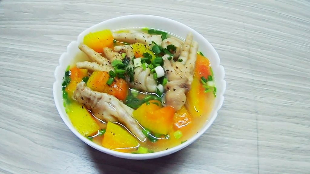 Gà hầm đu đủ