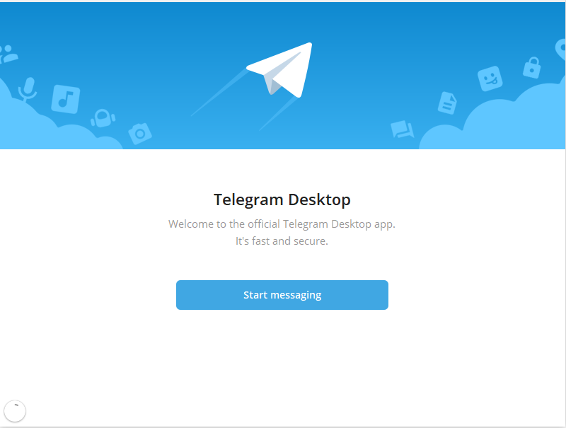 Start Messaging để bắt đầu sử dụng telegram PC