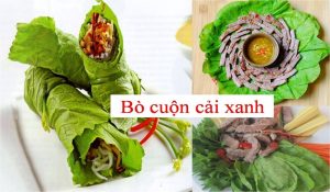 cách làm món thịt bò cuốn lá cải