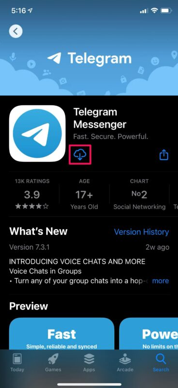 Tải Telegram cho IOS