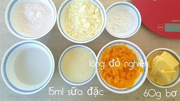 Những nguyên liệu chính của món bánh bao kim sa