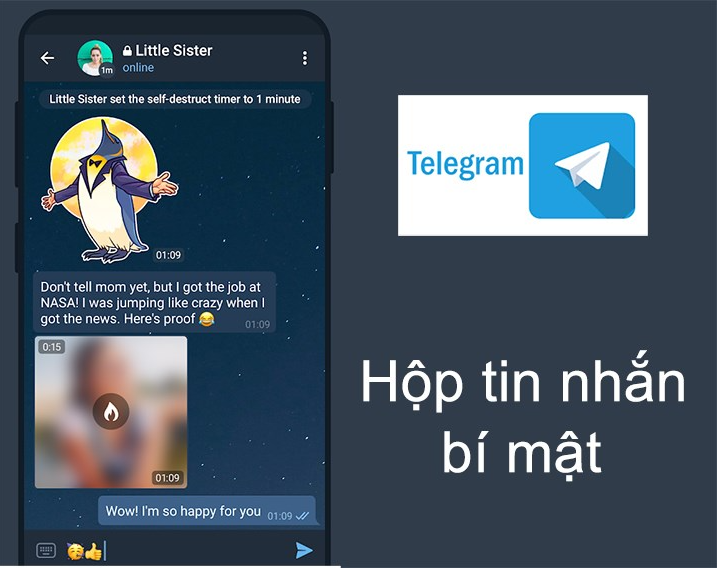 Telegram nhắn tin siêu bảo mật