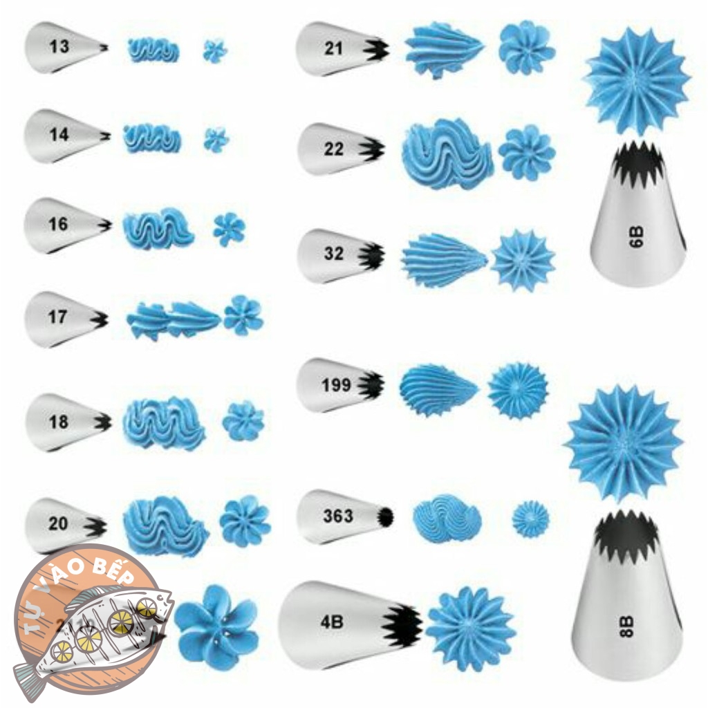 Những loại đuôi bắt bánh hình sao thường gặp