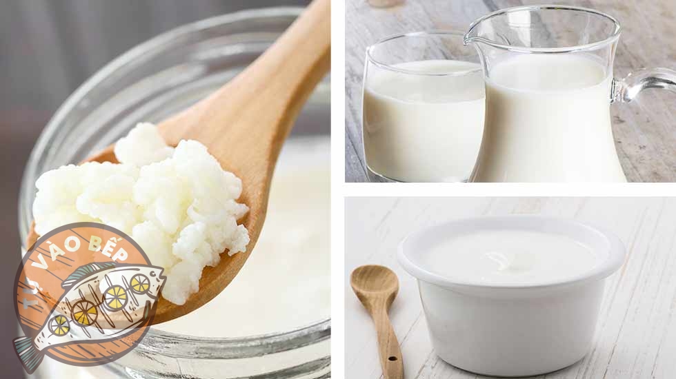 Kết quả thu được những cốc sữa chua Kefir thanh mát, bổ dưỡng