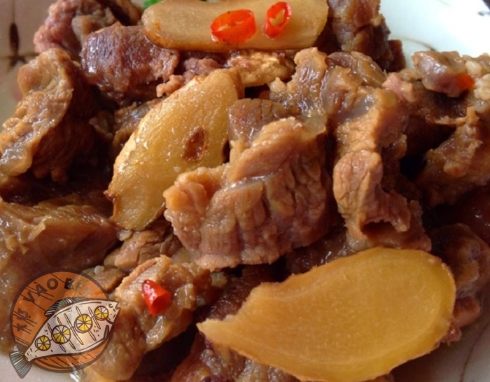 Thịt bò kho gừng sả